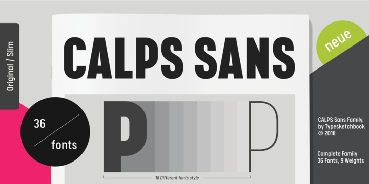 Schriftart Calps Sans